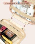 Stylish Pink Travel Toiletry Bag with Jewelry Compartment