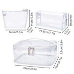 Clear Makeup Bags - Set of 3 Travel Organizers