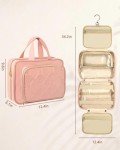 Stylish Pink Travel Toiletry Bag with Jewelry Compartment