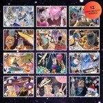 Funny Space Cats Wall Calendar 2025