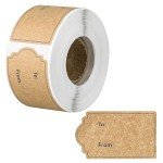 Gift Tag Stickers - 300pcs Natural Brown Labels