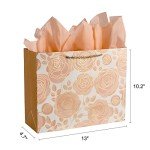 Rose Gold 13" Gift Bag with Card & Tissue
