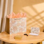 Rose Gold 13" Gift Bag with Card & Tissue