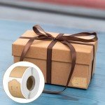 Gift Tag Stickers - 300pcs Natural Brown Labels