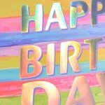 Colorful 13" Birthday Gift Bag with Card