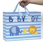 Baby Boy Gift Bag with Tissue and Card