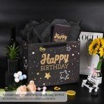 Black Birthday Gift Bag with Card & Tissue