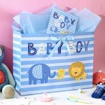 Baby Boy Gift Bag with Tissue and Card