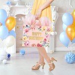 Floral Happy Birthday Gift Bag with Card