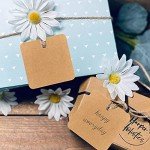 100 PCS Blank Kraft Paper Gift Tags with String