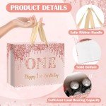 Rose Gold 1st Birthday Gift Bag for Girls