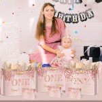 Rose Gold 1st Birthday Gift Bag for Girls