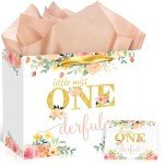 “Little Miss Onederful Baby Girl Birthday Gift Bag”