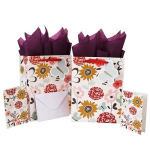 Set of 2 Medium Gift Bags with Card