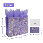 Purple Gift Bag Set with Card & Tissue Paper