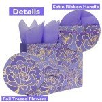 Purple Gift Bag Set with Card & Tissue Paper