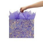 Purple Gift Bag Set with Card & Tissue Paper