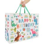 Extra Large Dinosaur Birthday Gift Bag Set