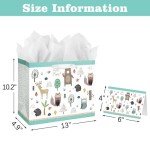 Woodland Animal Baby Gift Bag with Tissue Paper