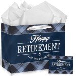 Happy Retirement Gift Bag for Men - Blue
