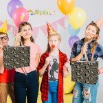 Black Gold 13th Birthday Gift Bag and Card