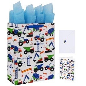 Large Vehicle-Themed Gift Bags for Boys