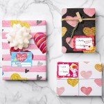 Valentine's Day Heart Name Gift Tags - 210 Pcs