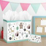 Woodland Animal Baby Gift Bag with Tissue Paper