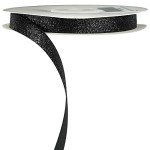 Glitter Black Ribbon for Gifts and Crafts, 25 Yards