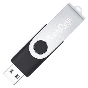 SamData 8GB USB Flash Drives 1 Pack USB 2.0 Thumb Drives 8GB Jump Drive USB Memory Stick with Led Indicator (Black, 1 Pack)