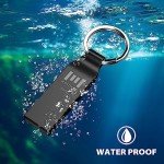 MOSDART 64GB USB 2.0 exFAT Flash Drive Waterproof Thumb Drive Metal Keychain Zip Drive 64 GB USB2.0 Dustproof Jump Drive 64G Shockproof Memory Stick for Storage and Backup, Tarnish