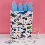 Large Vehicle-Themed Gift Bags for Boys