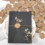 Gold Initial Wax Seal Stickers - 50 Pack