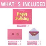 Large Pink Gift Bag Set with Card and Tissue