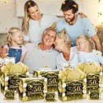 Black and Gold 50th Anniversary Gift Bag Set