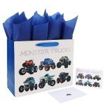 Monster Truck Gift Bag Set with Card & Tissue