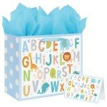 Large Baby Boy Gift Bag with Card & Tissue