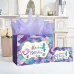 Large Mermaid Birthday Gift Bag with Handle