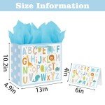 Large Baby Boy Gift Bag with Card & Tissue