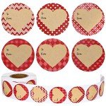 600Pcs Valentine’s Day Red Heart Stickers