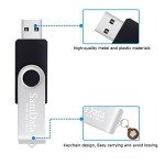 SamData 8GB USB Flash Drives 1 Pack USB 2.0 Thumb Drives 8GB Jump Drive USB Memory Stick with Led Indicator (Black, 1 Pack)