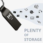 MOSDART 64GB USB 2.0 exFAT Flash Drive Waterproof Thumb Drive Metal Keychain Zip Drive 64 GB USB2.0 Dustproof Jump Drive 64G Shockproof Memory Stick for Storage and Backup, Tarnish