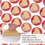 600Pcs Valentine’s Day Red Heart Stickers