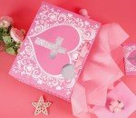 Large Pink Gift Bag with Floral Design for Girls
