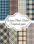 Warm Plaid Scrapbook Paper - 8.5" x 11