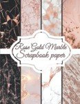 Rose Gold Marble Scrapbooking Paper - 8.5"x11