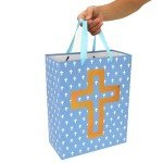 Large Blue Gift Bag Set with Card & Tissue