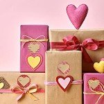 600Pcs Valentine’s Day Red Heart Stickers