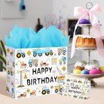 Happy Birthday Gift Bag for Baby Boy - Vehicles