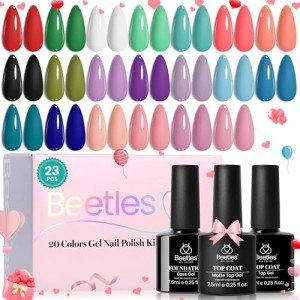 23-Piece Gel Nail Polish Set - 20 Colors